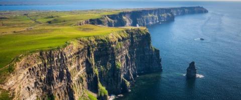 Cliffs by the sea in Ireland